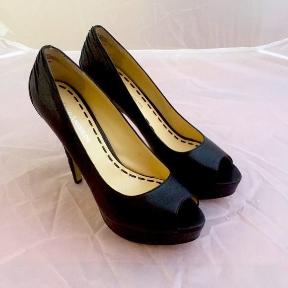 6.5 Enzo Angiolini Peep Toe Platform Pumps - Picture 6 of 9